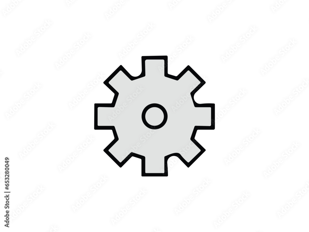 gear icon isolated on white background
