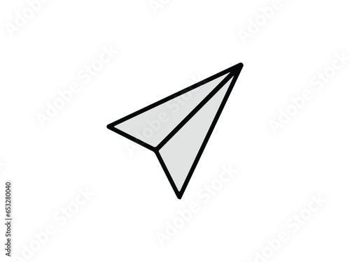 paper plane isolated on white