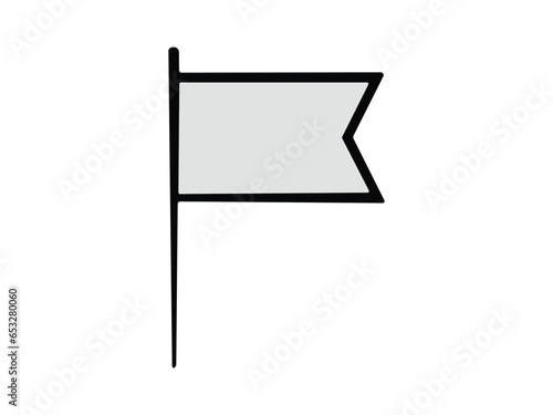 white board with a flag