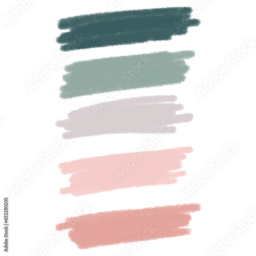Vector collection of hand drawn scribbles. Color palette for your design