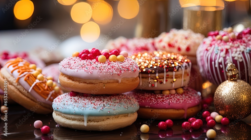 Yuletide Delights: Colorful Christmas Bakery Treats and Festive Sweets in 8K created with generative ai technology Yuletide Delights: Colorful Christmas Bakery Treats and Festive Sweets in 8K created with generative ai technology