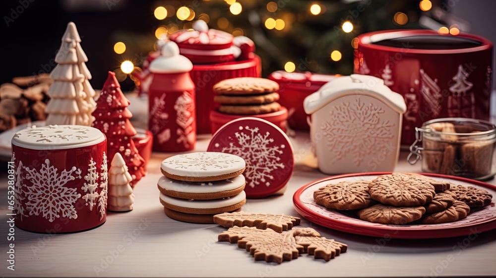 Yuletide Delights: Colorful Christmas Bakery Treats and Festive Sweets in 8K created with generative ai technology