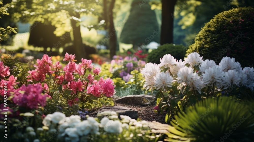 Obraz premium lush perfect garden in daylight