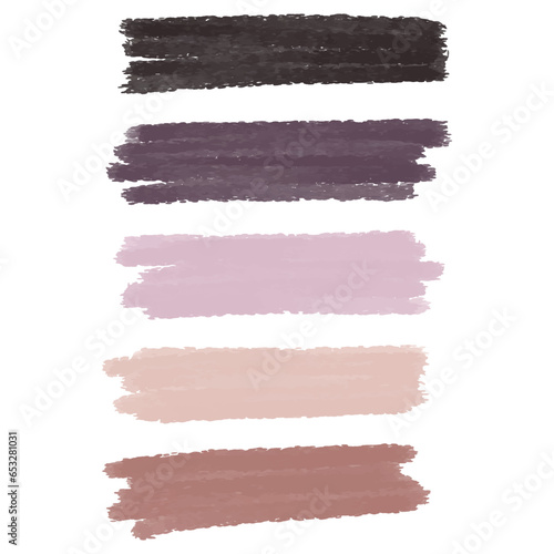 Vector collection of hand drawn scribbles. Color palette for your design