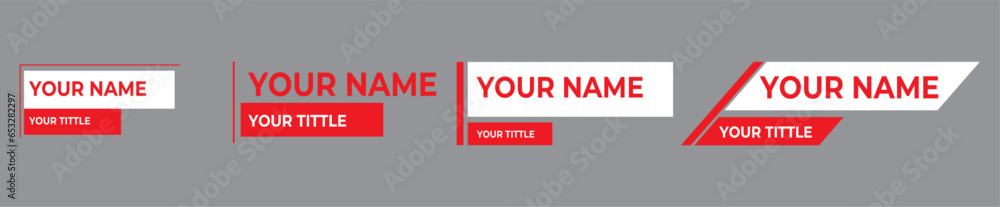 name and tittle template for live stream broadcasting overlay, layout editable banner, tittle bar, lower third layout name and tittle template for live stream broadcasting overlay, layout editable banner, tittle bar, lower third layout