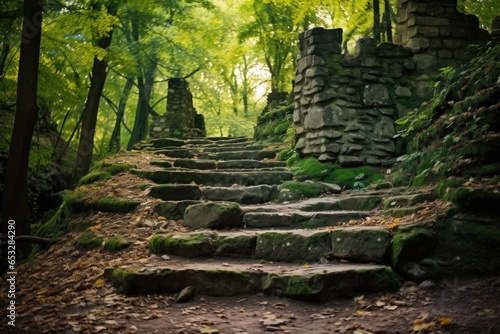 stone steps of a steep path up a hill