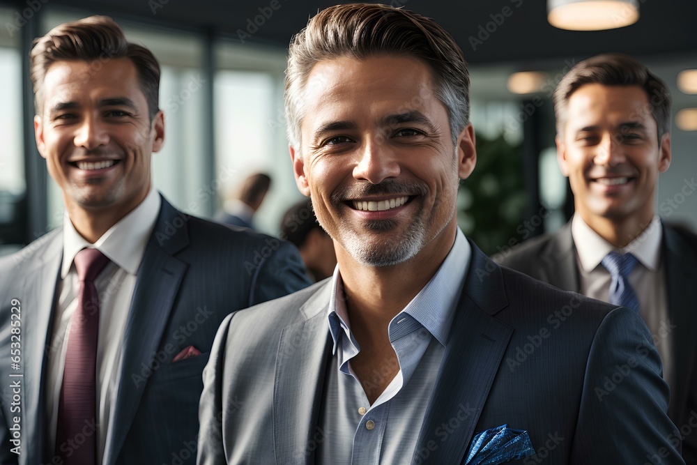 Erfolgsorientierte Geschäftsmänner im Büro Erfolgsorientierte Geschäftsmänner im Büro