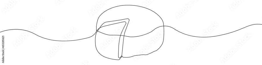 Round cheese one line drawing vector. Cheese continuous line drawing vector. A piece of cheese a single line drawing. Background contour line A Cheese product vector. Round cheese one line drawing vector. Cheese continuous line drawing vector. A piece of cheese a single line drawing. Background contour line A Cheese product vector.