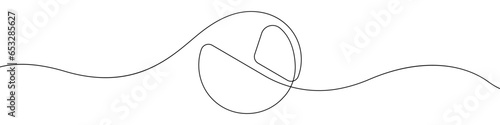 Chart one line drawing vector. Chart graph continuous line drawing vector. Circle particle a single line drawing. Background contour line Chart vector.