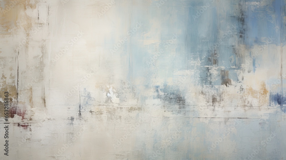 Fototapeta premium grunge vintage white wall with blue paint, in the style of rustic abstraction