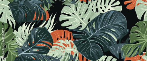 Exotic Hand drawn flowers, seamless patterns with floral for fabric, textiles, clothing, wrapping paper, cover, banner, wall art, backgrounds 