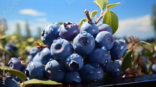 a bunch of blueberries generated by AI