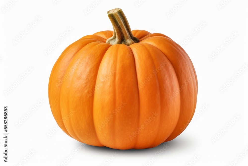 freshly picked yellow pumpkin on a white background generative ai freshly picked yellow pumpkin on a white background generative ai