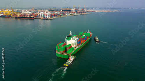 container cargo ship import export global business and industry commercial trade logistic and transportation of international by container cargo ship in sea, container cargo freight shipping, © SHUTTER DIN