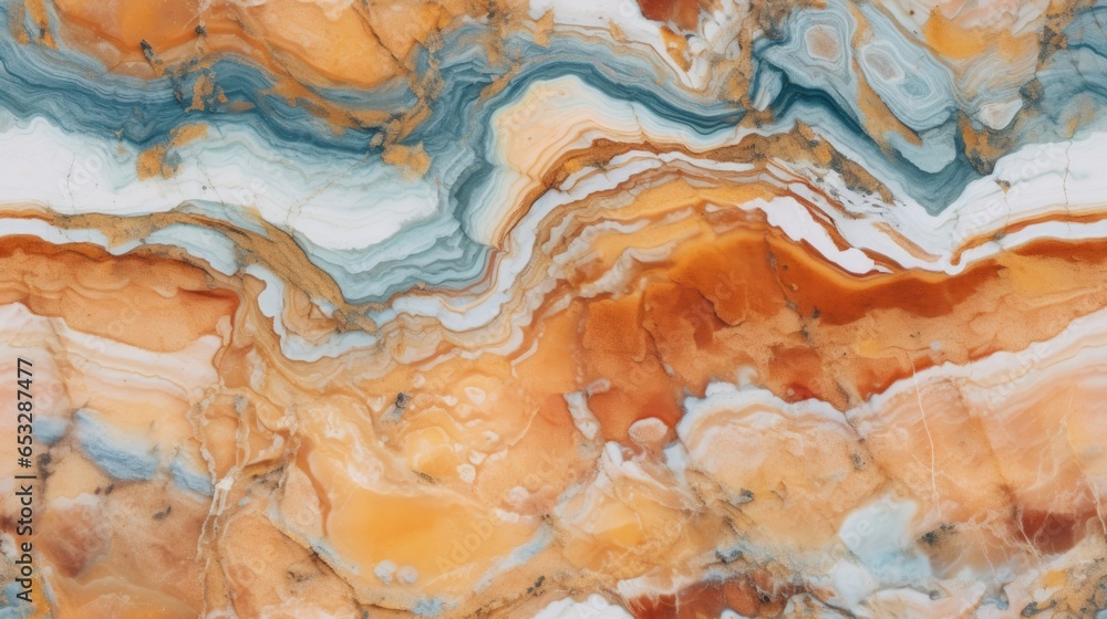 Fototapeta premium abstract marble texture agate gold orange, ai