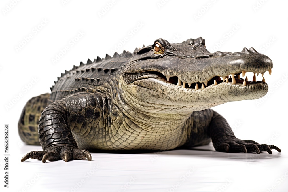 Obraz premium Crocodile isolated on white background