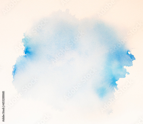 Abstract art blue watercolor stains background for design templates invitation card