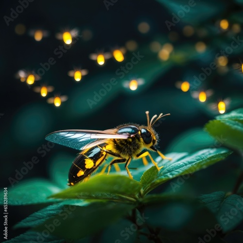 Glowing Wonders: Fireflies in the Dark Night Sky, Generative AI © Sohel