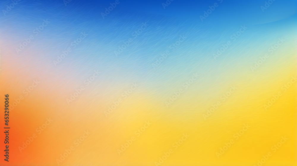 Abstract color gradient background grainy orange, blue, yellow noise texture background.