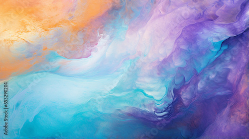 Abstract background texture of iridescent paints.
