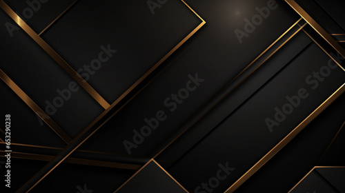 Simple black and gold geometric luxury background