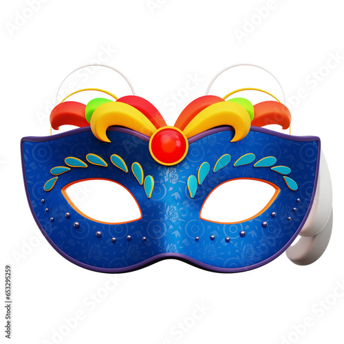 3D Party Mask Illustration