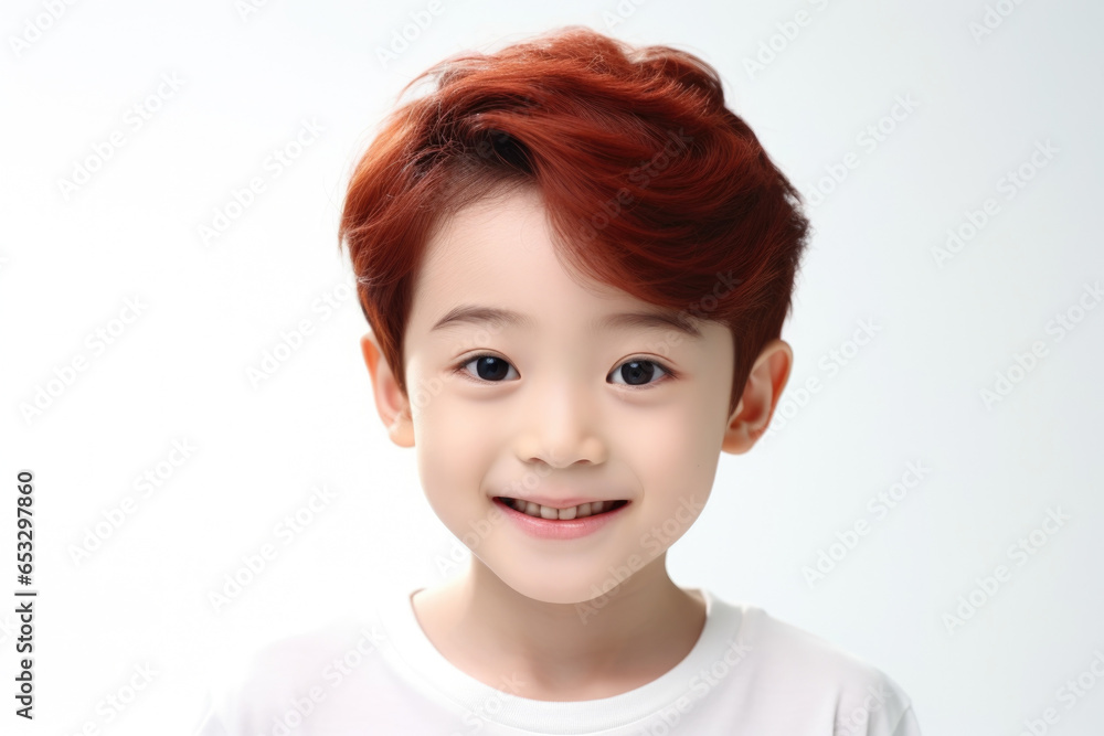 A young boy with vibrant red hair wearing a crisp white shirt. This versatile image can be used for various purposes. A young boy with vibrant red hair wearing a crisp white shirt. This versatile image can be used for various purposes.