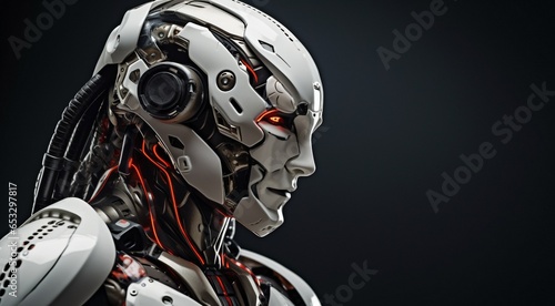 portrait of a AI robot, bionic robot face, portrait of a robot, robotic face