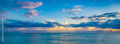 Late afternoon sky over the Gulf of Mexico from Venice Beach in Venice Florida USA photo