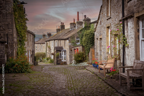 Typical street architecture in North Yorkshire town