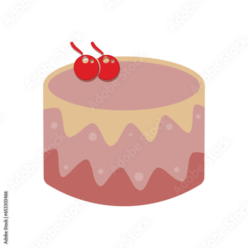 Sweet cake template logo design vector illustration