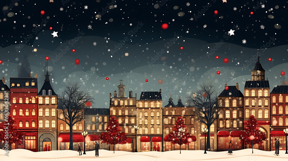 Christmas in the city background