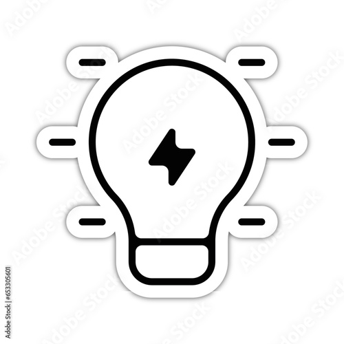 picto logo icones et symbole ecologie ampoule verte idee epais relief