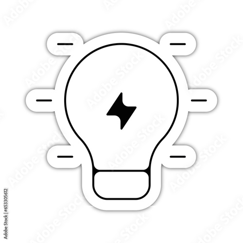 picto logo icones et symbole ecologie ampoule verte idee fin relief