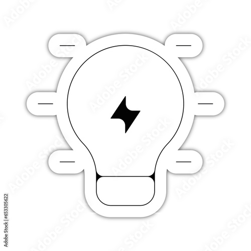 picto logo icones et symbole ecologie ampoule verte idee relief