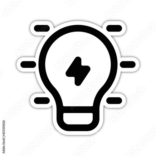 picto logo icones et symbole ecologie ampoule verte idee gras relief