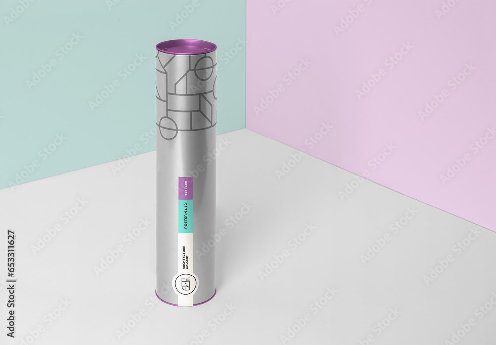 Tall Tube Packaging Mockup Stock Template | Adobe Stock