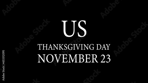 Us Thanksgiving Day November 23 colorful wallpaper illustration design
