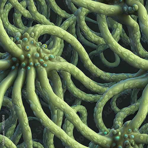 Seamless pattern with tenta...