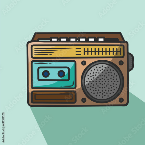 Vintage vector old radio design, a nostalgic and classic addition to your retro-inspired projects. 📻✨