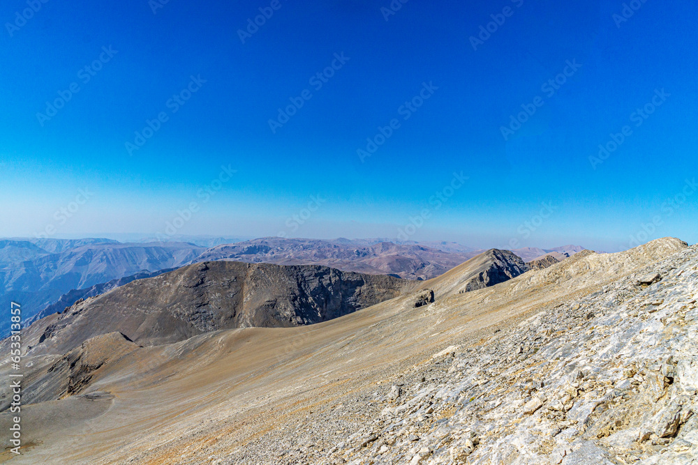 Scenic views of Medetsiz tepe (3524 m), which is the highest peak of Bolkar mountain, which is a part of Taurus mountains, Niğde, Türkiye Scenic views of Medetsiz tepe (3524 m), which is the highest peak of Bolkar mountain, which is a part of Taurus mountains, Niğde, Türkiye