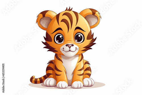 vector design  cute animal character of a tiger