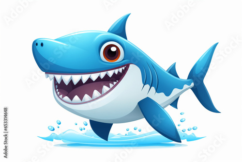 vector design  cute animal character of a shark