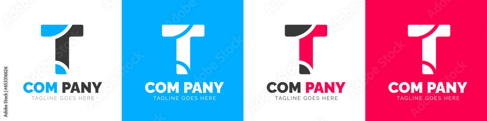 corporate modern business creative Minimal company Letter T logo icon vector design template set.
corporate modern business creative Minimal company Letter T logo icon vector design template set.