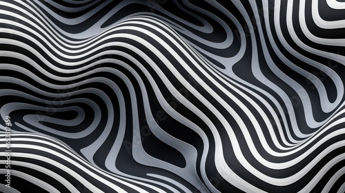 Fotografia abstract wavy optical illusion illustration motion wallpaper, hypnotic psychedel