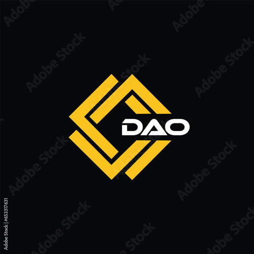 DAO letter design for logo and icon.DAO typography for technology, business and real estate brand.DAO monogram logo.