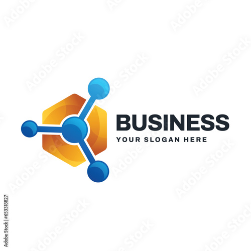 abstract technology logo vector icon illustration