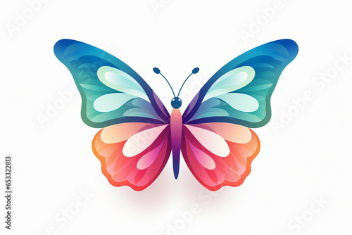 vector design, cute animal character of a butterfly © imur