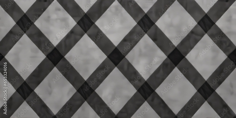 Plaid seamless design in black and white with a vintage rough kraft feel. Traditional present wrapping paper or holiday card background with a merry Christmas scene. Plaid seamless design in black and white with a vintage rough kraft feel. Traditional present wrapping paper or holiday card background with a merry Christmas scene.