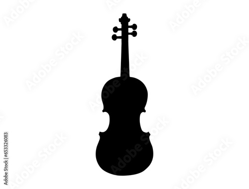 Violin silhouette vector art white background